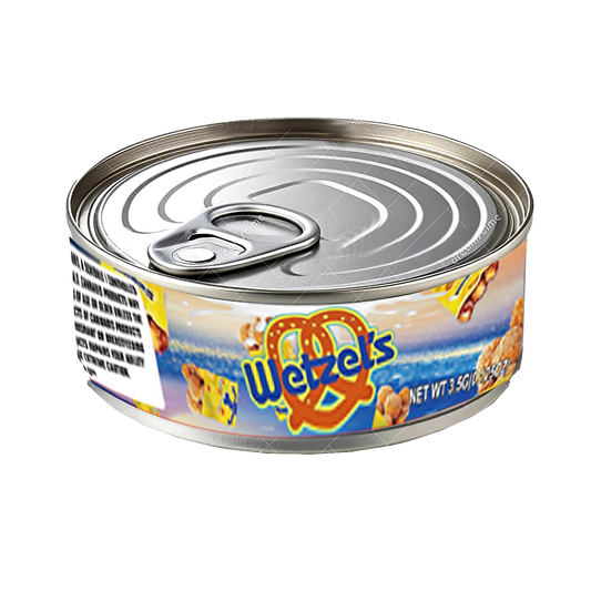 12 Pack - 3.5G Tin Can Style Metal Pull-Top Decorative Storage Containers with Lids - Wetzels