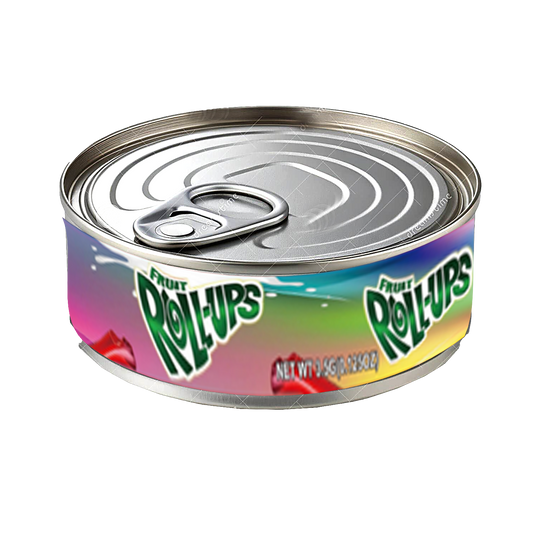 12 Pack - 3.5G Tin Can Style Metal Pull-Top Decorative Storage Containers with Lids - Fruit Roll-Ups