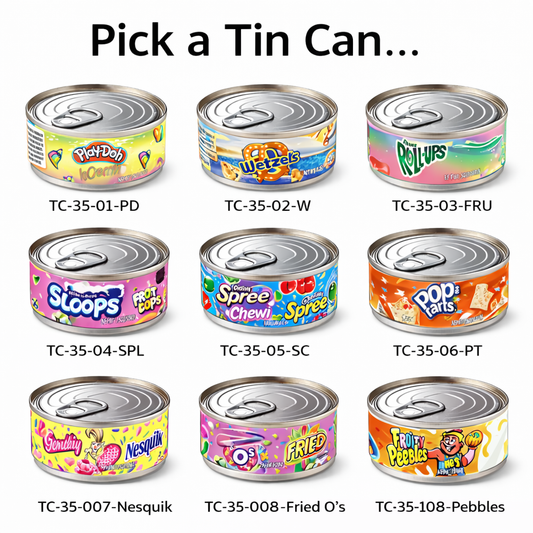 12 Pack Tin Can - Pull Top Container Variant Selection