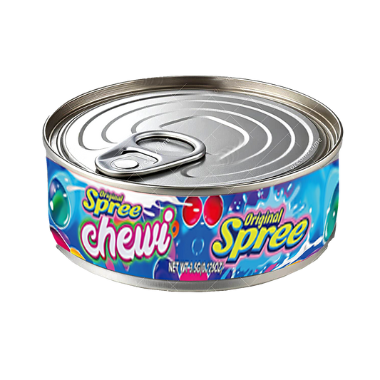 12 Pack - 3.5G Tin Can Style Metal Pull-Top Decorative Storage Containers with Lids - Spree Chewi
