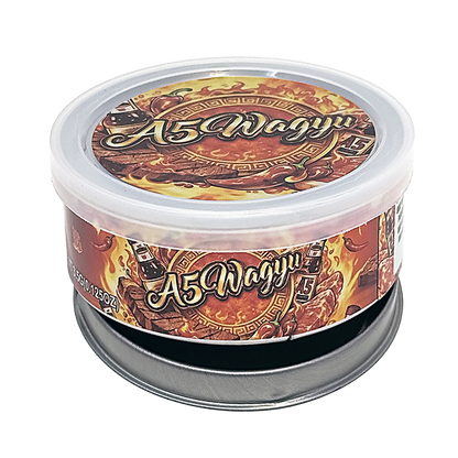 12 Pack - 3.5G Tin Can Style Metal Pull-Top Decorative Storage Containers with Lids - A5 Wagyu