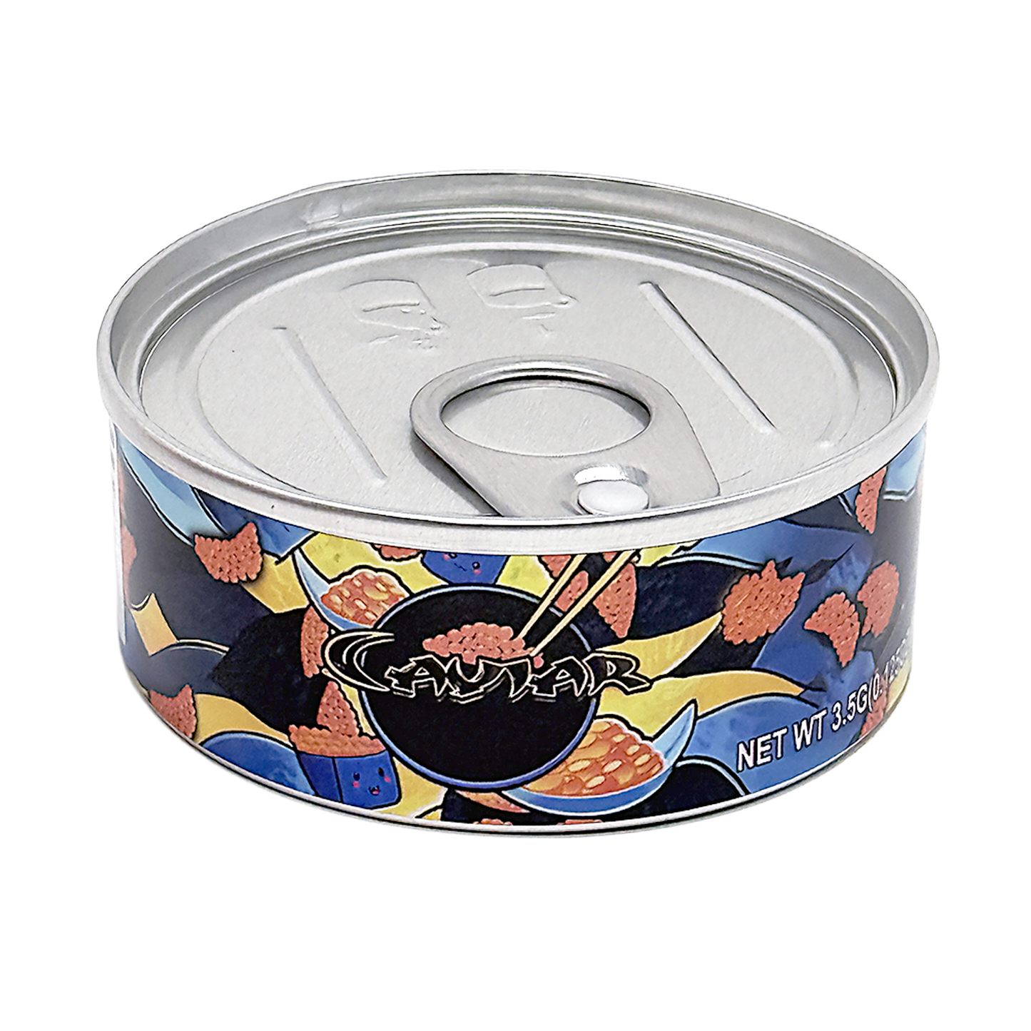 12 Pack - Tin Can Style Metal Storage Pull Top Containers (Lids & Wrap Labels) - Exotic Variant Selection