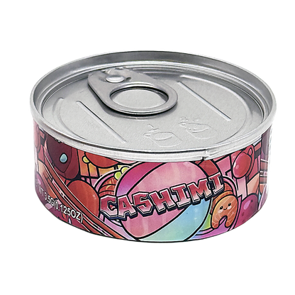12 Pack - 3.5G Tin Can Style Metal Pull-Top Decorative Storage Containers with Lids - Cashimi