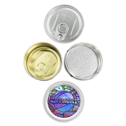 12 Pack - 3.5G Tin Can Style Metal Pull-Top Decorative Storage Containers with Lids - Cashimi