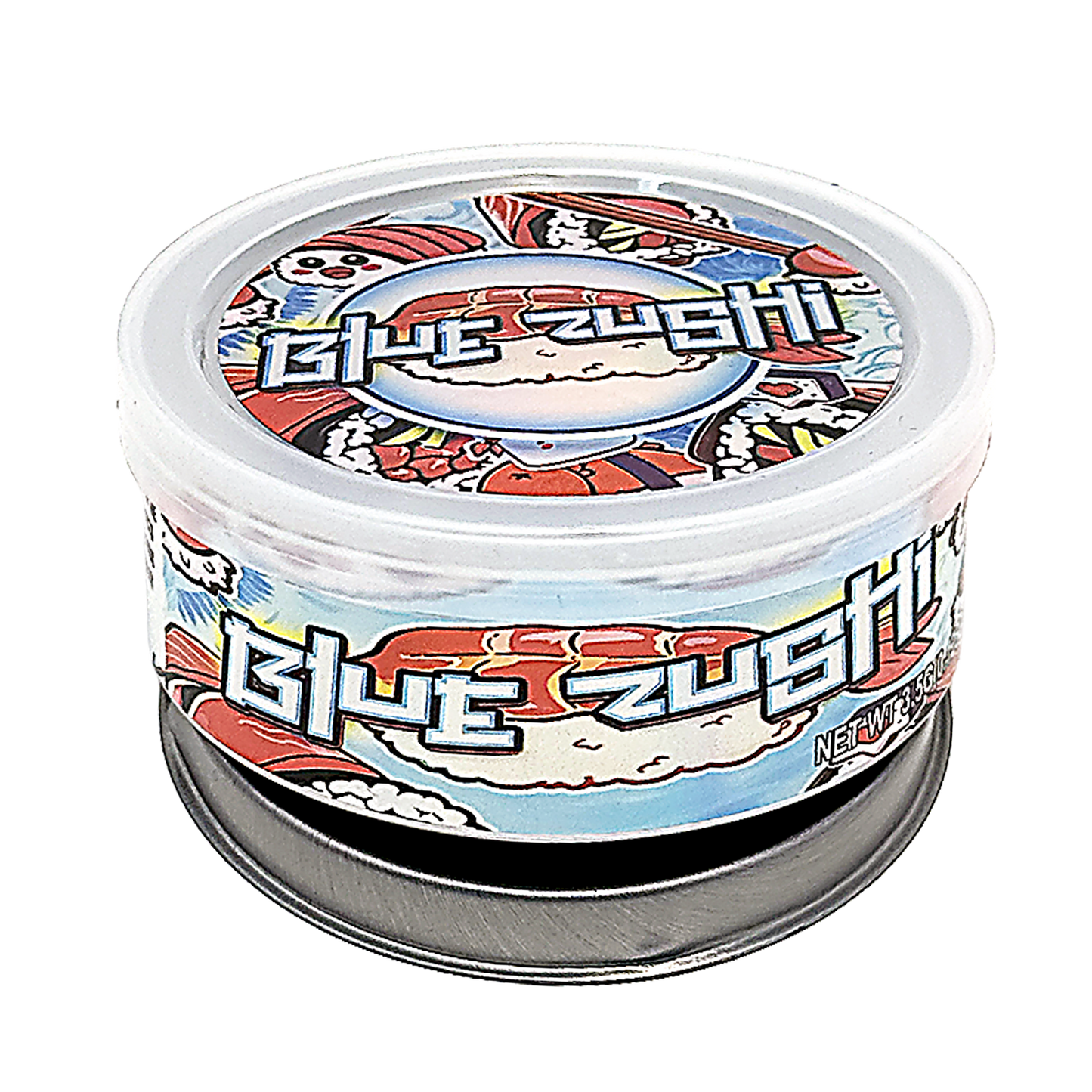 12 Pack - 3.5G Tin Can Style Metal Pull-Top Decorative Storage Containers with Lids - Blue Zushi