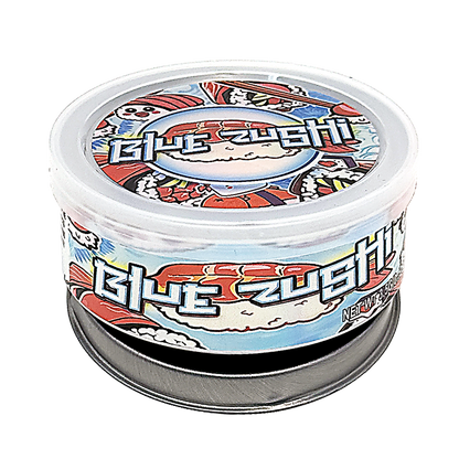 12 Pack - 3.5G Tin Can Style Metal Pull-Top Decorative Storage Containers with Lids - Blue Zushi