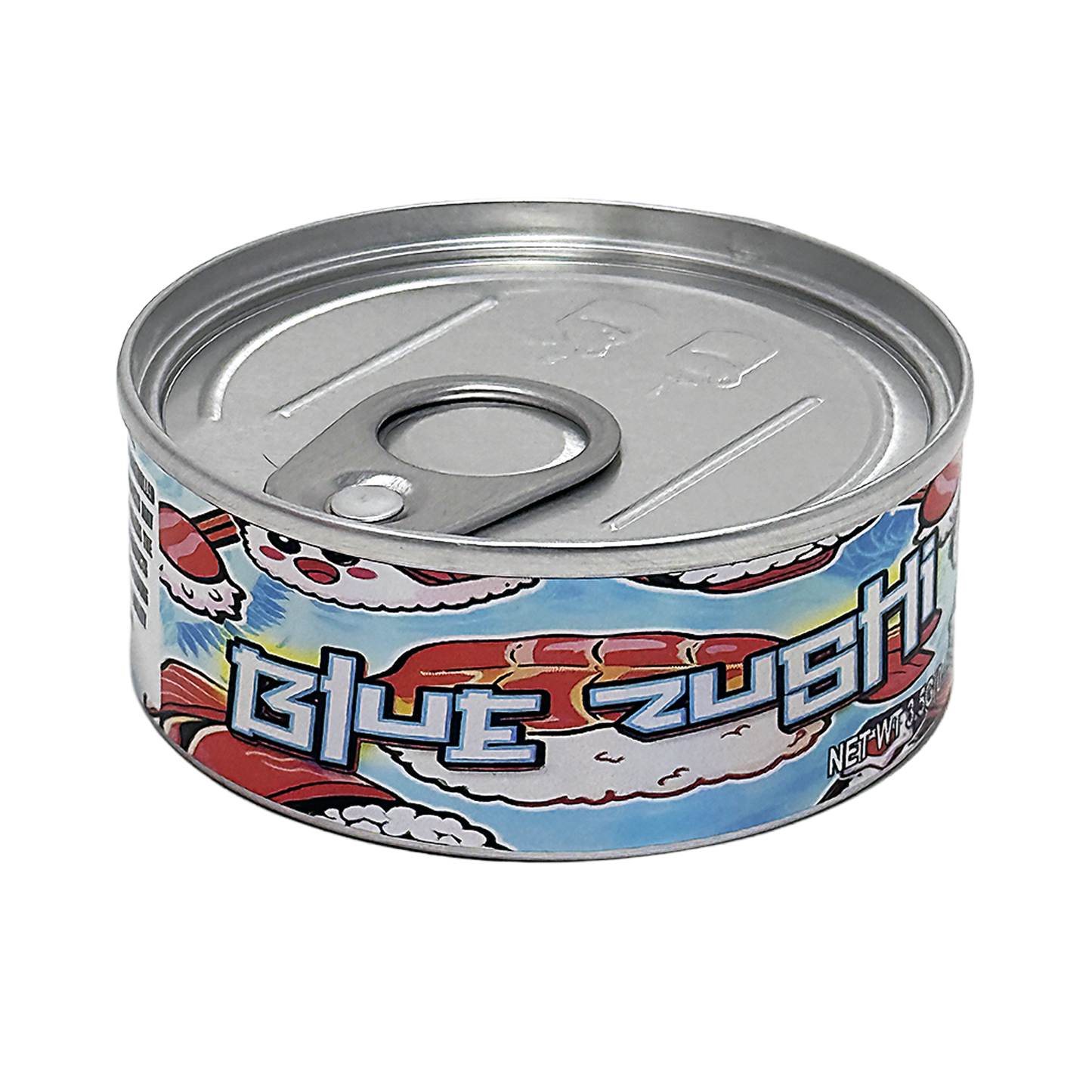 12 Pack - Tin Can Style Metal Storage Pull Top Containers (Lids & Wrap Labels) - Exotic Variant Selection