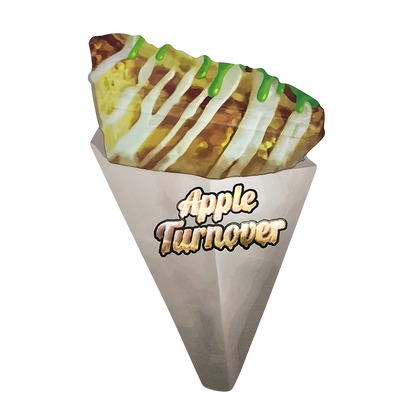 50 Pack – 3.5g Special Die Cut Shaped Mylar Bag - Apple Turnover