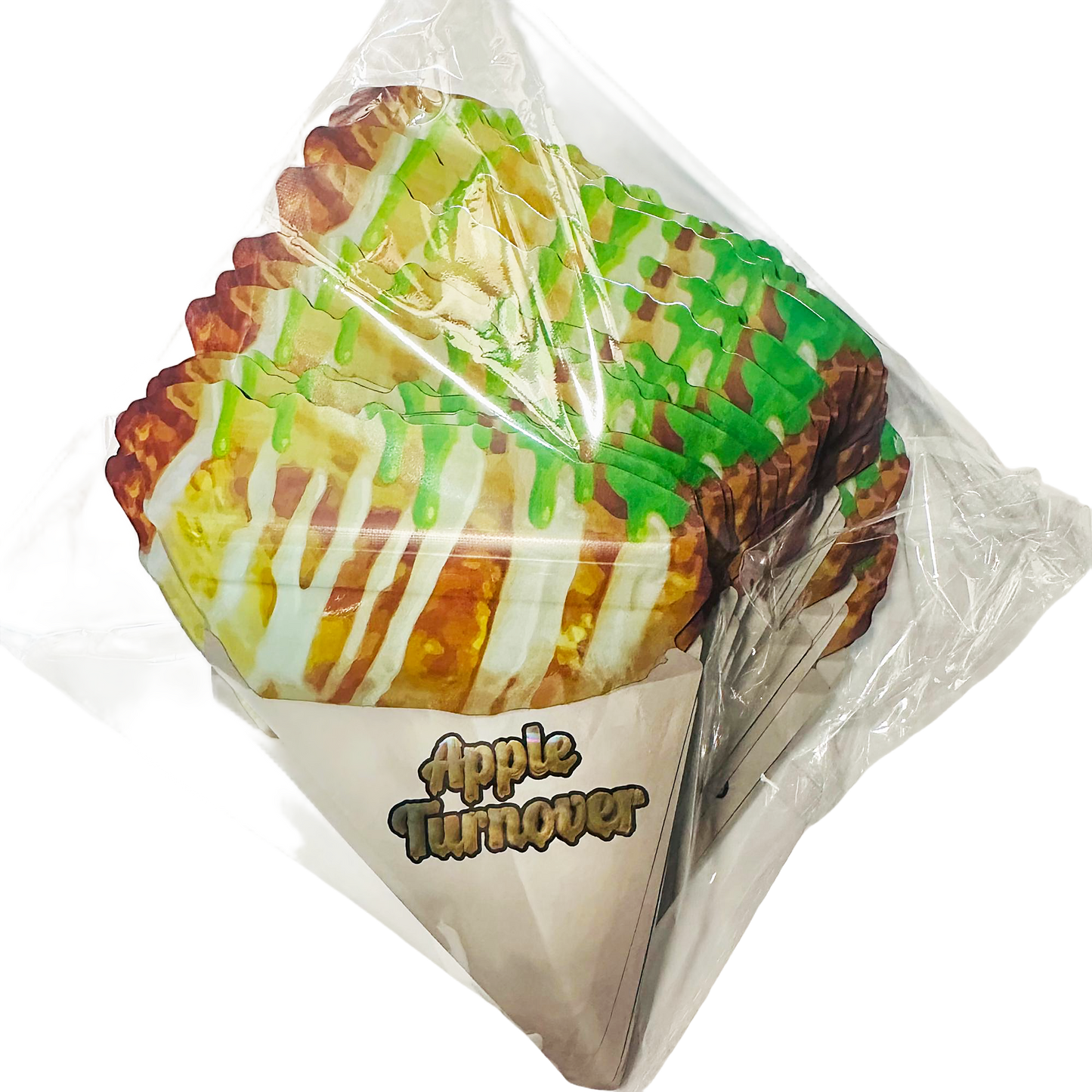 50 Pack – 3.5g Special Die Cut Shaped Mylar Bag - Apple Turnover