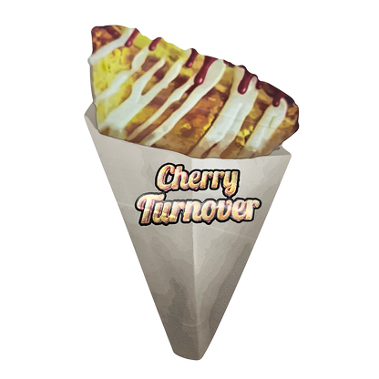 50 Pack – 3.5g Special Die Cut Shaped Mylar Bag - Cherry Turnover