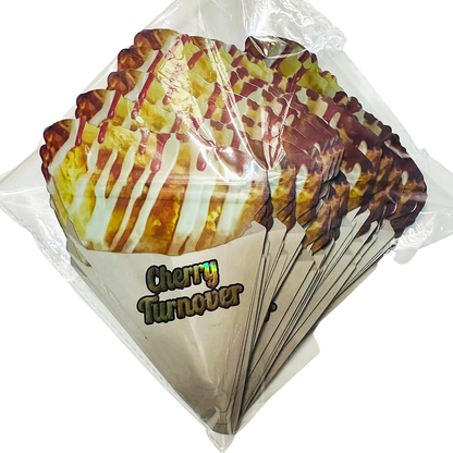 50 Pack – 3.5g Special Die Cut Shaped Mylar Bag - Cherry Turnover