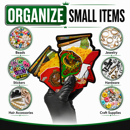 12 Pack Takeout Box with Noodle Storage Pouches – Choose Your Design