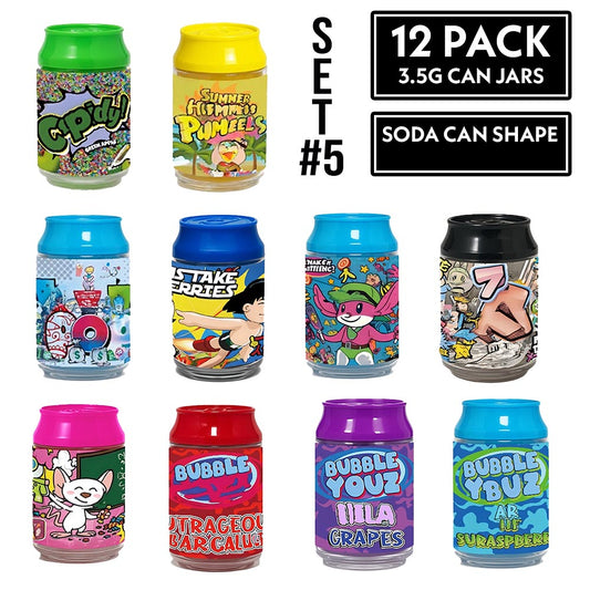 (12 Count) – 3.5 Size Plastic Color Storage Jars | 10 Color Styles (41-50)