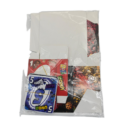 8 Pack - 1oz(28g) UNOZ Box Set - Assorted Card Style Mylar Bags with Counter Display Box