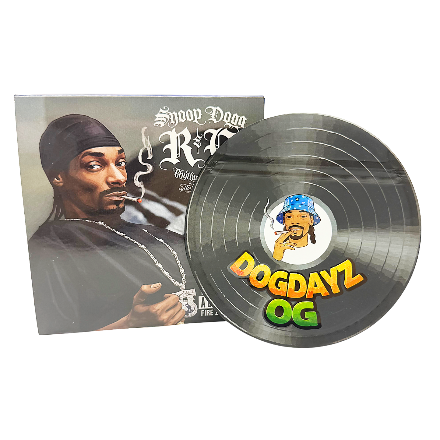 12 Pack – 3.5g Vinyl Record Style Mylar Bags with Matching Boxes - Dogdayz OG