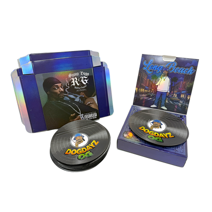 12 Pack – 3.5g Vinyl Record Style Mylar Bags with Matching Boxes - Dogdayz OG