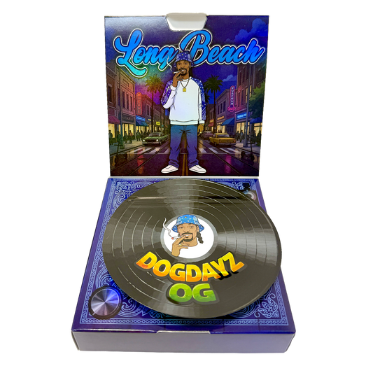 12 Pack – 3.5g Vinyl Record Style Mylar Bags with Matching Boxes - Dogdayz OG