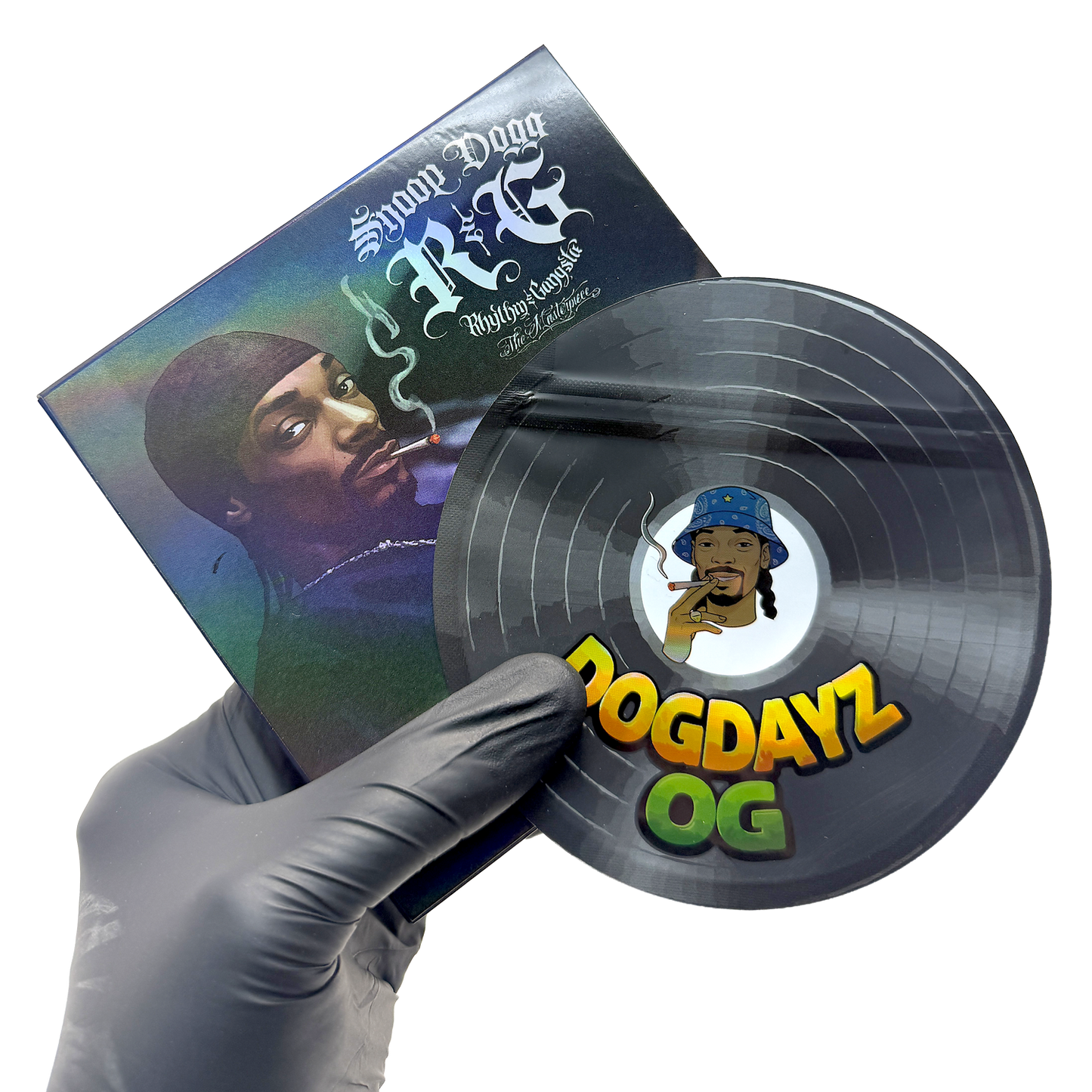 12 Pack – 3.5g Vinyl Record Style Mylar Bags with Matching Boxes - Dogdayz OG