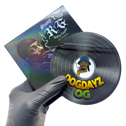 12 Pack – 3.5g Vinyl Record Style Mylar Bags with Matching Boxes - Dogdayz OG