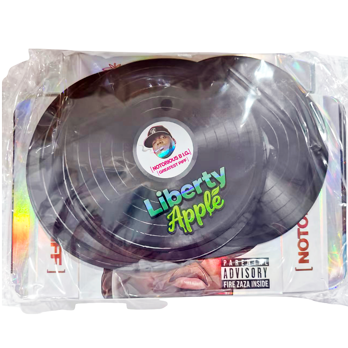12 Pack – 3.5g Vinyl Record Style Mylar Bags with Matching Boxes - Liberty Apple