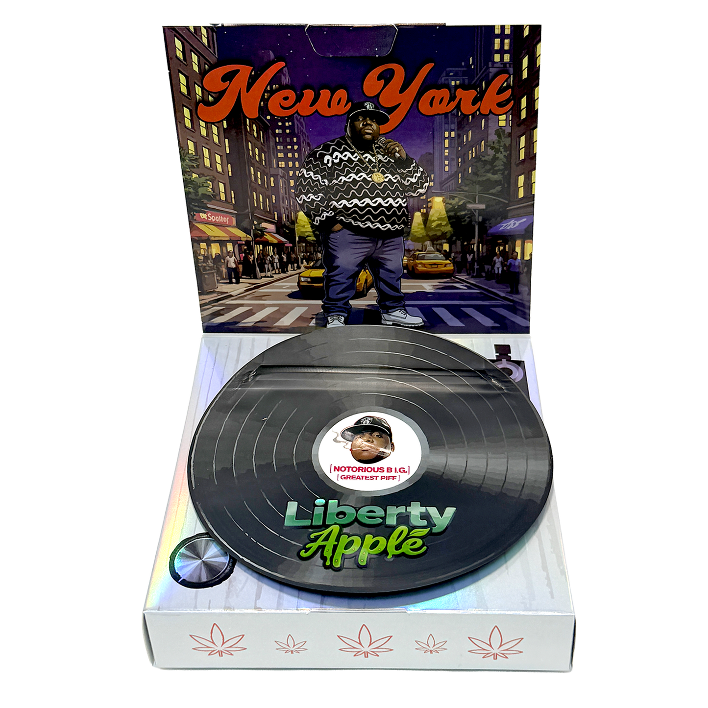 12 Pack – 3.5g Vinyl Record Style Mylar Bags with Matching Boxes - Liberty Apple