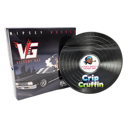 12 Pack – 3.5g Vinyl Record Style Mylar Bags with Matching Boxes - Crip Cruffin