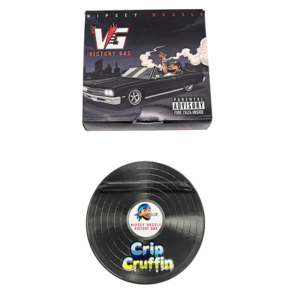 12 Pack – 3.5g Vinyl Record Style Mylar Bags with Matching Boxes - Crip Cruffin