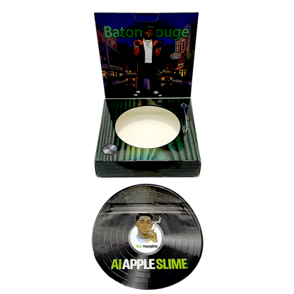 12 Pack – 3.5g Vinyl Record Style Mylar Bags with Matching Boxes - AI Apple Slime