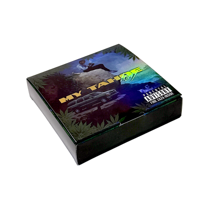 12 Pack – 3.5g Vinyl Record Style Mylar Bags with Matching Boxes - Tahoe OG
