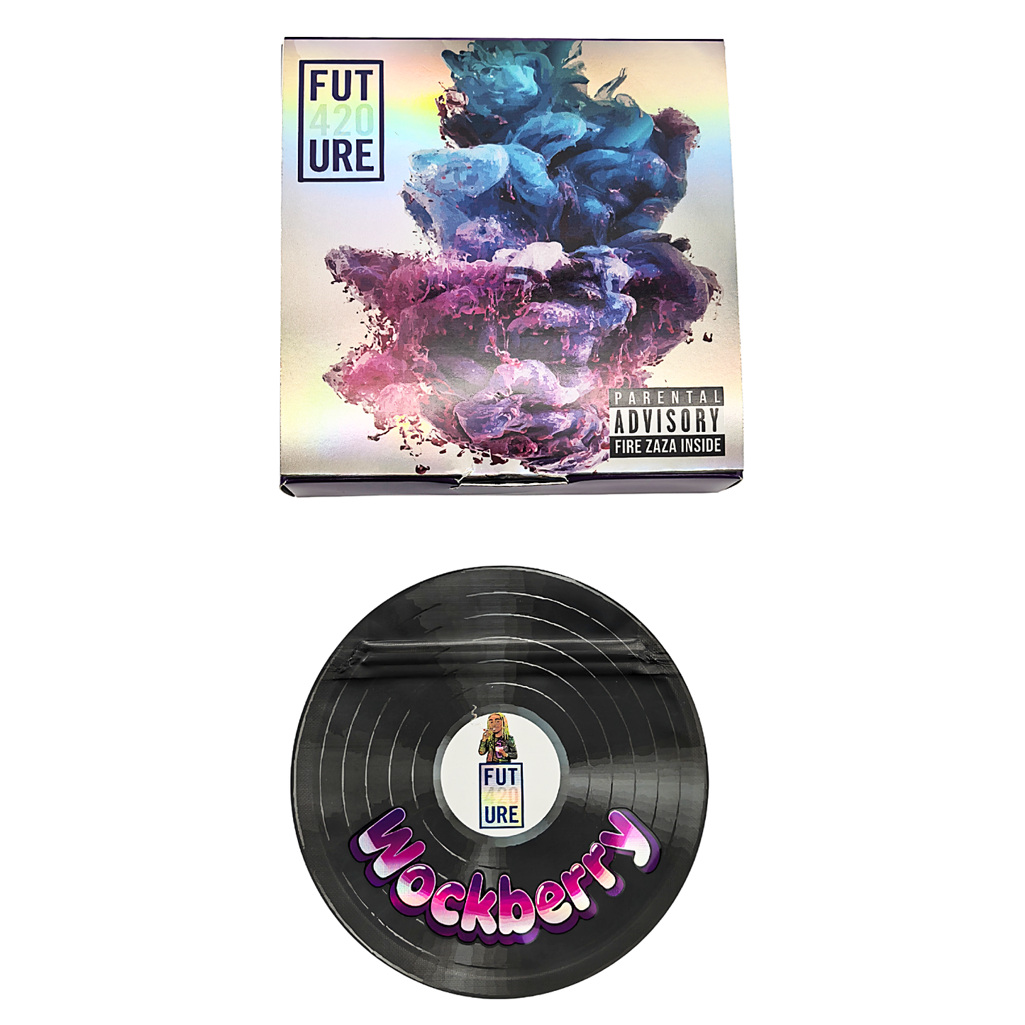 12 Pack – 3.5g Vinyl Record Style Mylar Bags with Matching Boxes - Wockberry