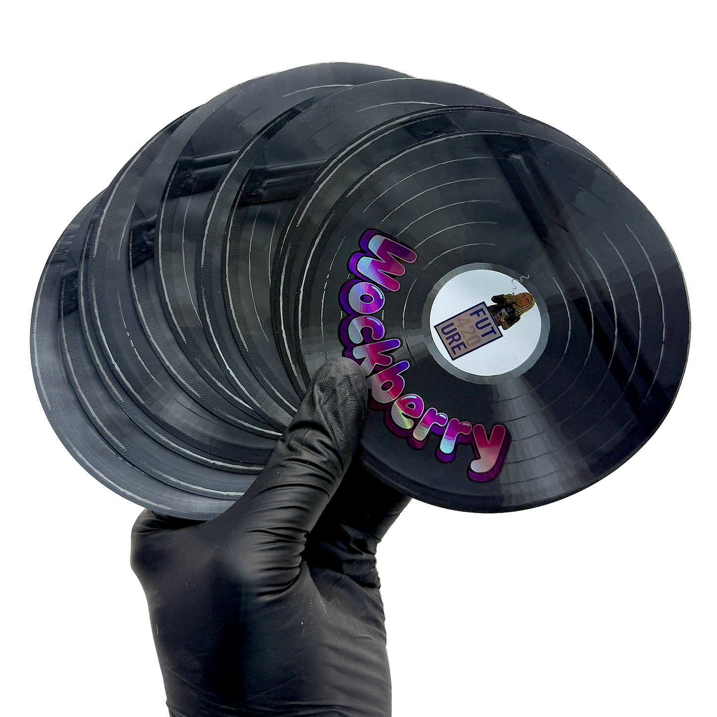 12 Pack – 3.5g Vinyl Record Style Mylar Bags with Matching Boxes - Wockberry