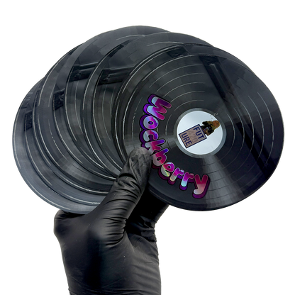 12 Pack – 3.5g Vinyl Record Style Mylar Bags with Matching Boxes - Wockberry