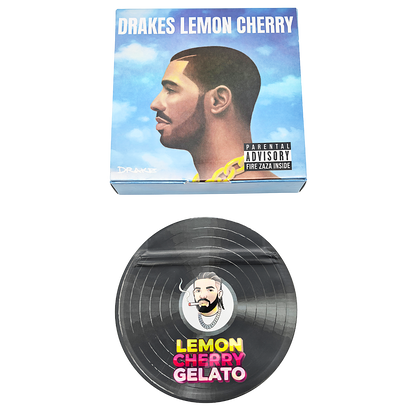 12 Pack – 3.5g Vinyl Record Style Mylar Bags with Matching Boxes - Lemon Cherry Gelato