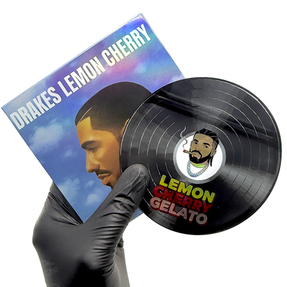 12 Pack – 3.5g Vinyl Record Style Mylar Bags with Matching Boxes - Lemon Cherry Gelato