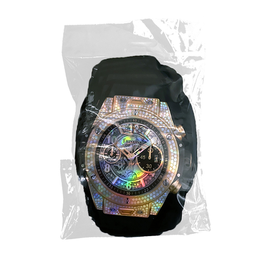 (50 Count)  3.5 Rose Gold Iced Chrono Watch