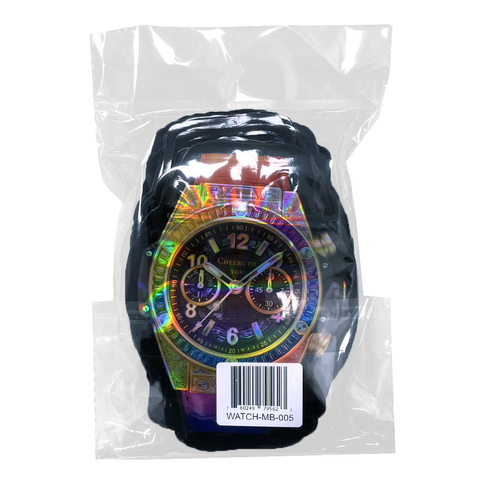 (50 Count)  3.5 Rainbow Bezel Luxury Watch
