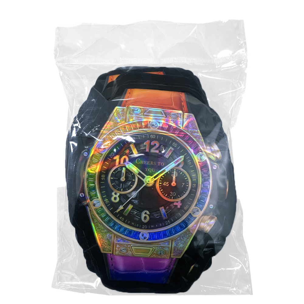 (50 Count)  3.5 Rainbow Bezel Luxury Watch