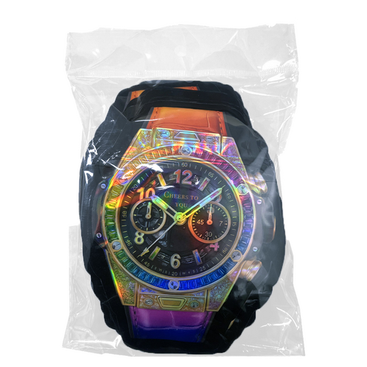 (50 Count)  3.5 Rainbow Bezel Luxury Watch