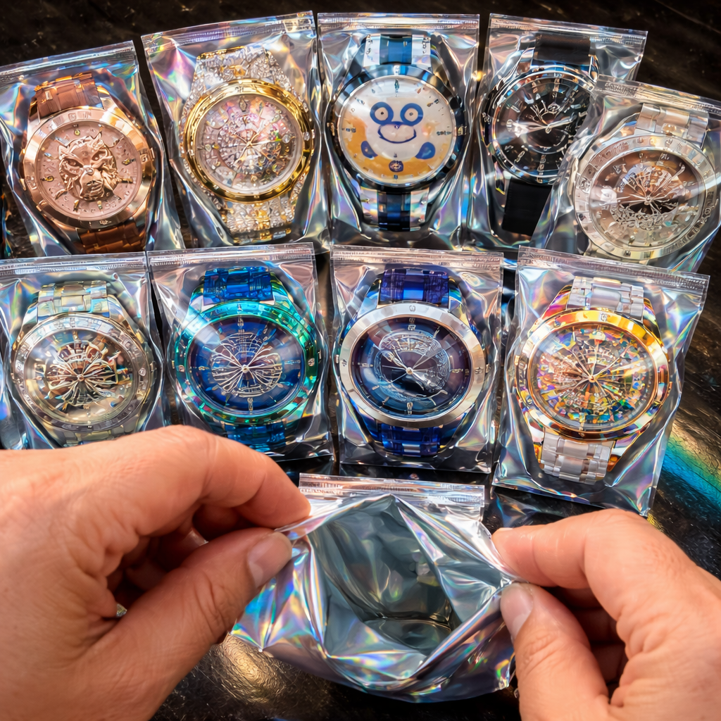 50 Count | 3.5 Size Watch-Shaped Mylar Bags