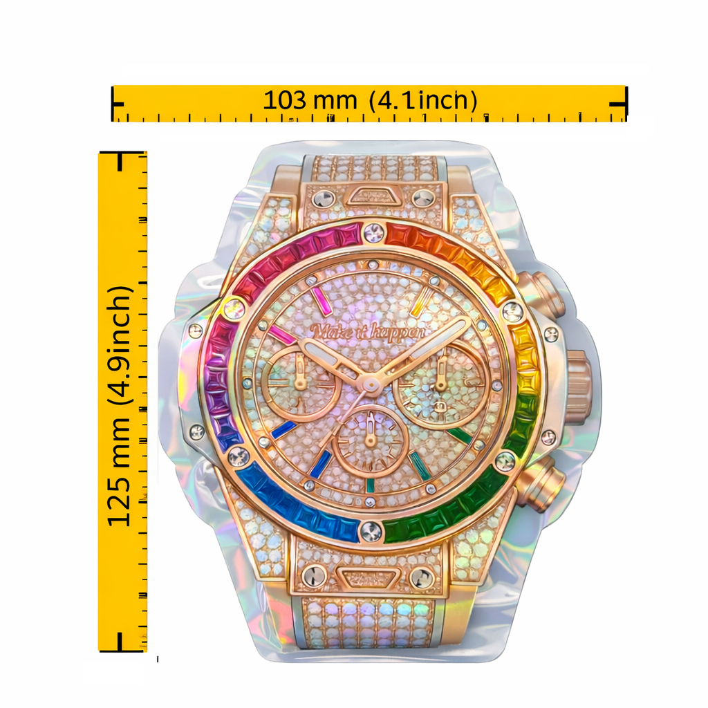 50 Count | 3.5 Size Watch-Shaped Mylar Bags