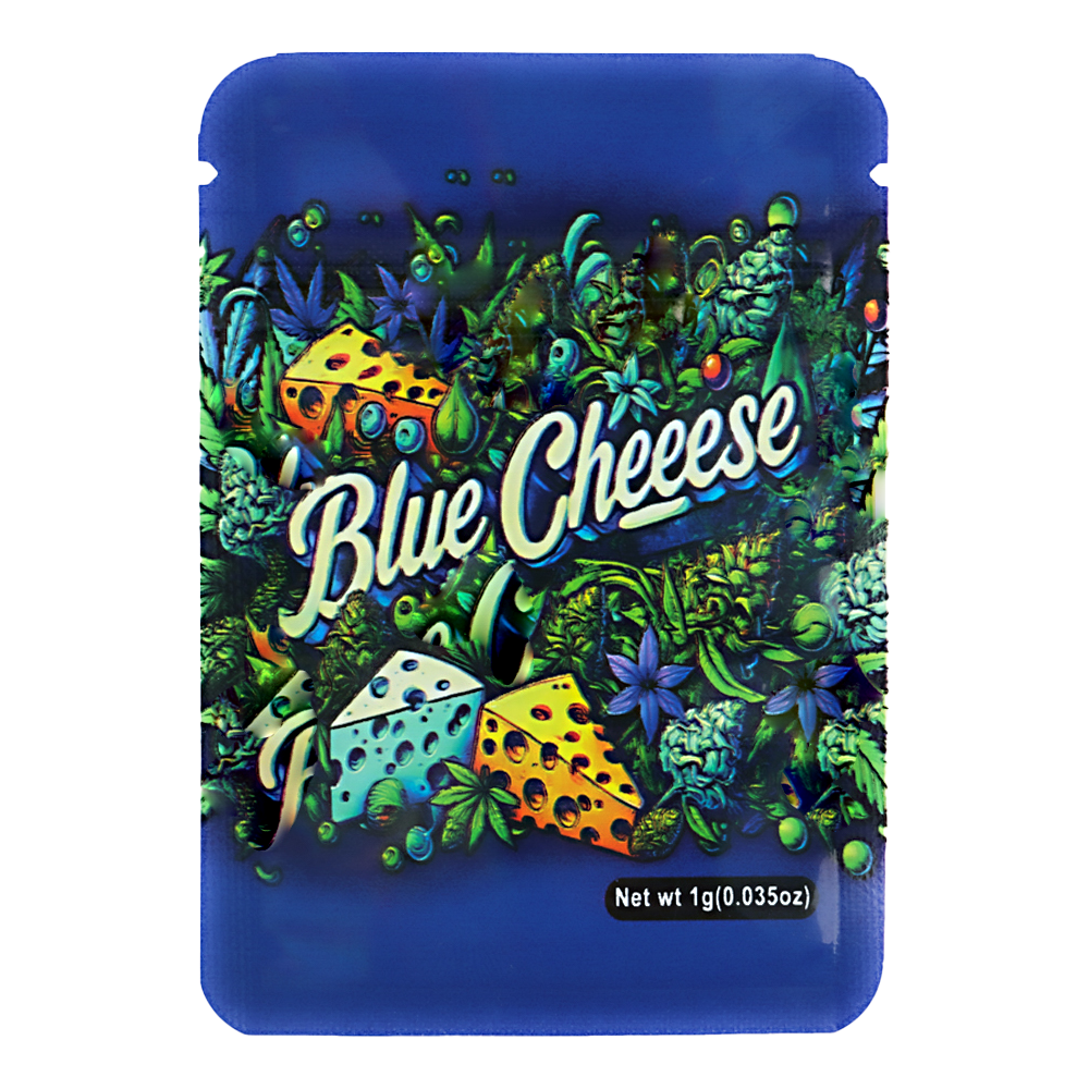 1g Exotic Mylar Bag - Blue Cheese (100 Count)