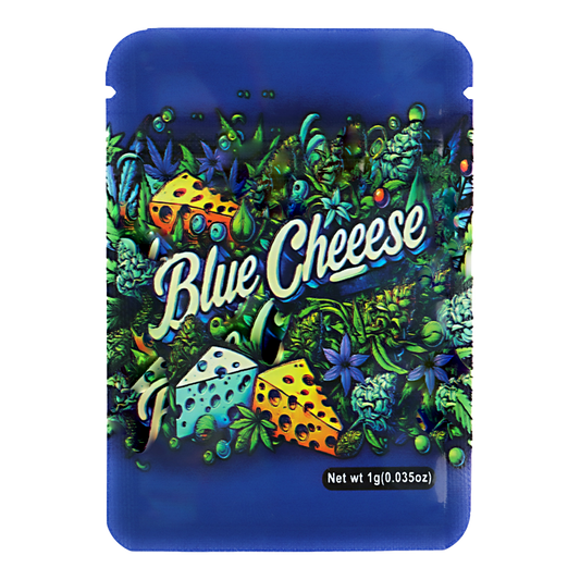 1g Exotic Mylar Bag - Blue Cheese (100 Count)