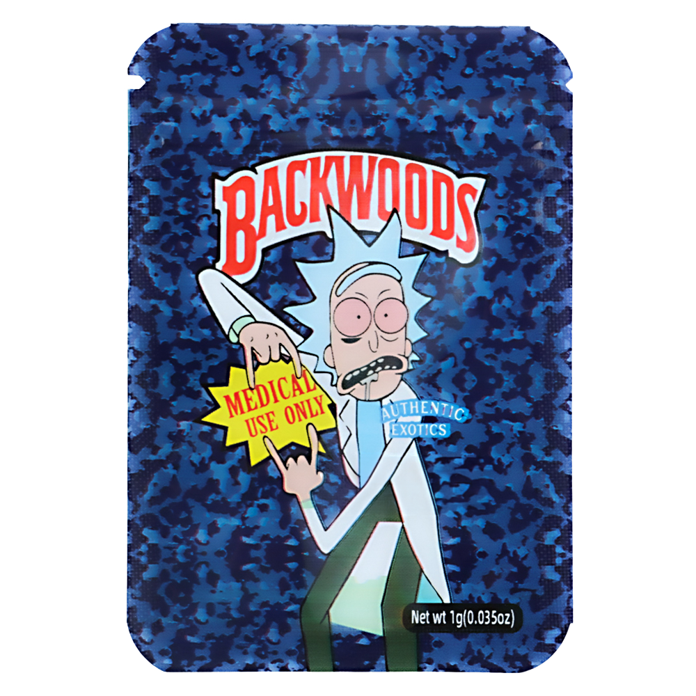 1g Exotic Mylar Bag - Backwoods Rick and Morty (100 Count)