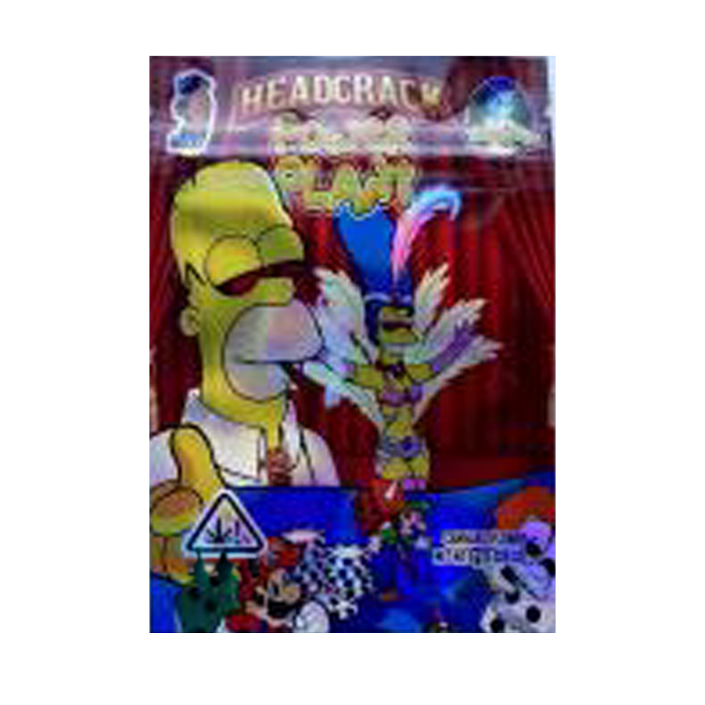 1g Exotic Mylar Bag - Headcrack Power Plant Homer (100 Count)