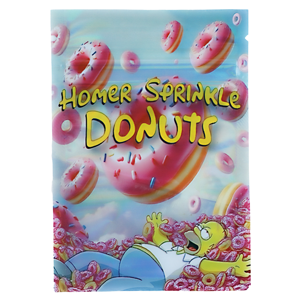 1g Exotic Mylar Bag - Homer Sprinkle Donuts (100 Count)