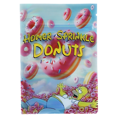 1g Exotic Mylar Bag - Homer Sprinkle Donuts (100 Count)