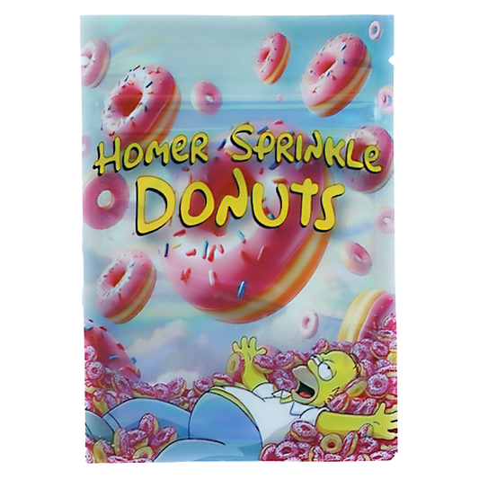 1g Exotic Mylar Bag - Homer Sprinkle Donuts (100 Count)