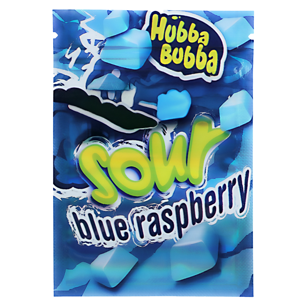 1g Exotic Mylar Bag - Hubba Bubba Weedables Sour Blue Raspberry (100 Count)