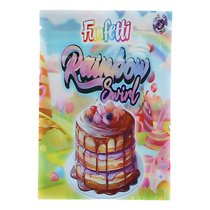 1g Exotic Mylar Bag - Funfetti Rainbow Swirl (100 Count)