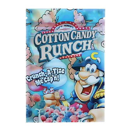 100 Pack – 1g Exotic Mylar Bags Resealable Foil Packaging Pouches - Cotton Candy Crunch